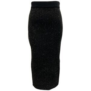 Tuckernuck Black / Silver Tinsel Midi Skirt
